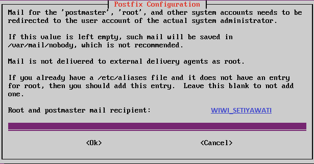Root and Postmaster mail recipient. Recipient com